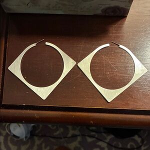 Geometric Silver Earrings